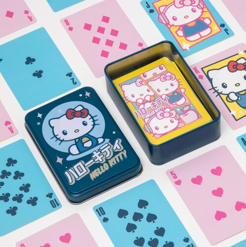 Baraja de Naipes Hello Kitty en caja metlica