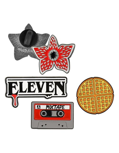 Stranger Things pins set of 4, aleaccin de zinc