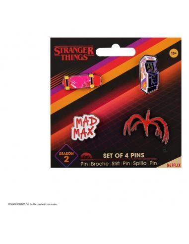 Stranger Things pins set of 4. aleaccin de zinc