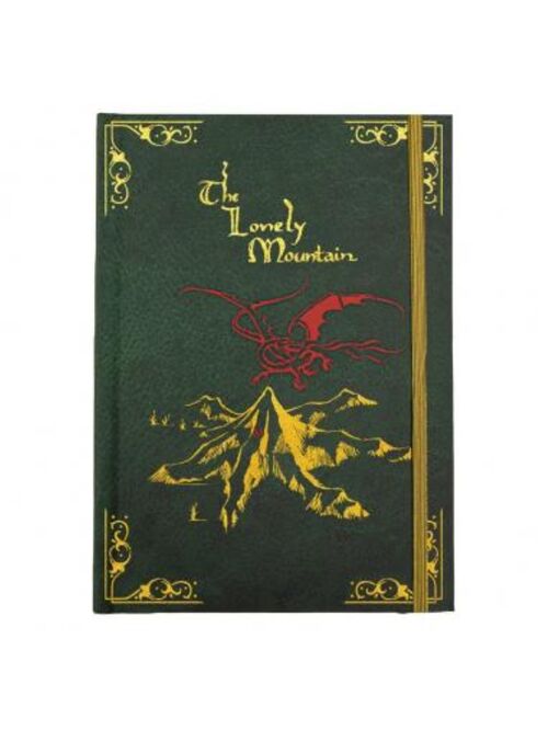 Cuaderno tapa dura El Hobbit con mapa plegable 15 x 21 x 1.4 cm