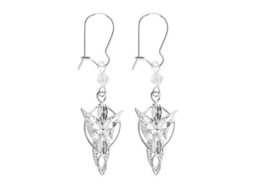 Earrings Evenstar. brass and rhinestone. 3.5 cm