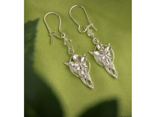 Earrings Evenstar. brass and rhinestone. 3.5 cm