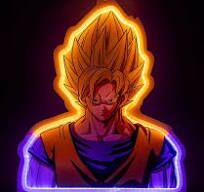 Mural Luminoso Neon Goku 30 cm