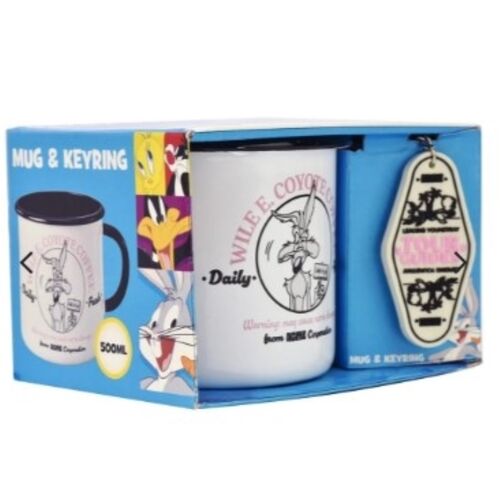 Set de Taza y llavero  Personajes Looney Tunes