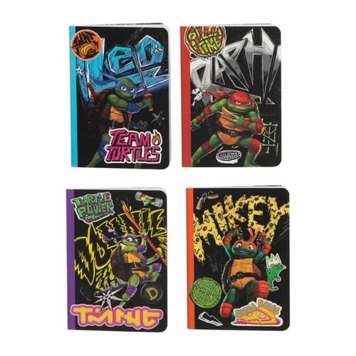 Cuaderno con Tapa Giratoria Tortugas Ninja A5. 80 paginas. cubierta blanda