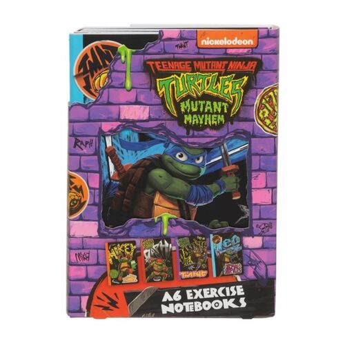 Cuaderno con Tapa Giratoria Tortugas Ninja A5. 80 paginas. cubierta blanda