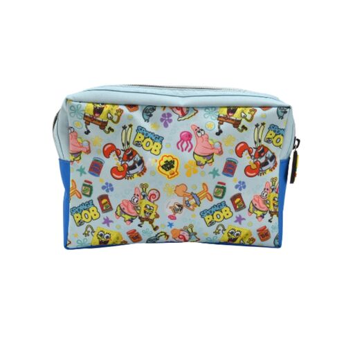 Estuche de Lpices con Mltiples Bolsillos Bob Esponja PVC. Nylon