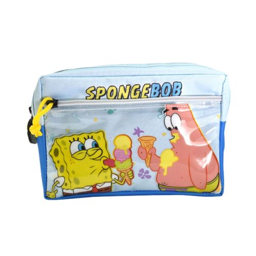 Estuche de Lpices con Mltiples Bolsillos Bob Esponja PVC. Nylon