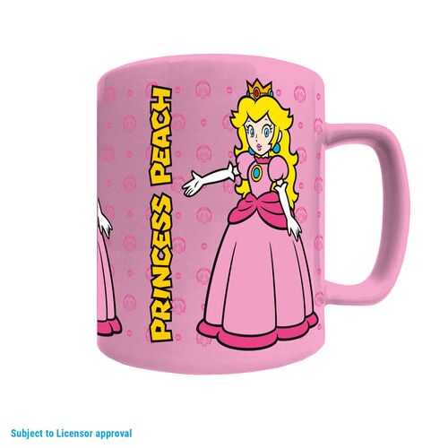 Taza con funda de peluche Princesa Peach 440 ml