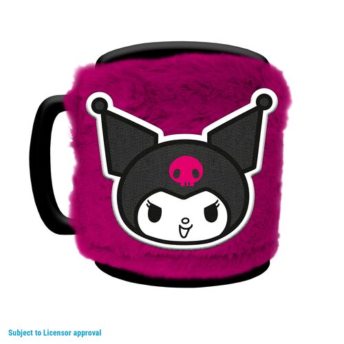 Mug with plush sleeve Kuromi 440 ml