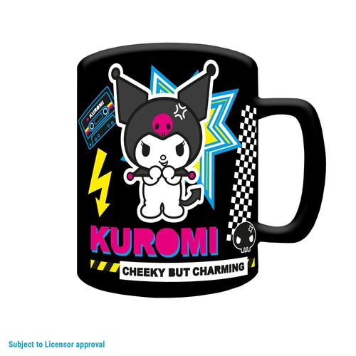 Taza con funda de peluche Kuromi 440 ml