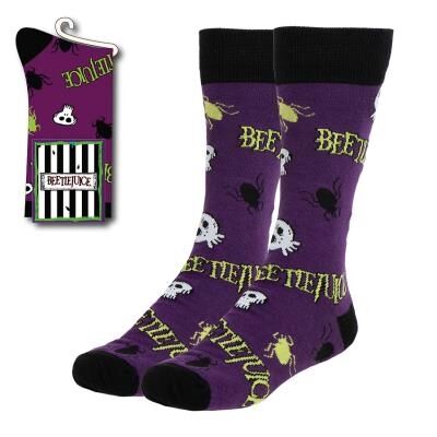 Beetlejuice purple socks one size 38/45