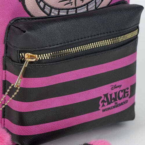 Cheshire cat leatherette casual fashion backpack