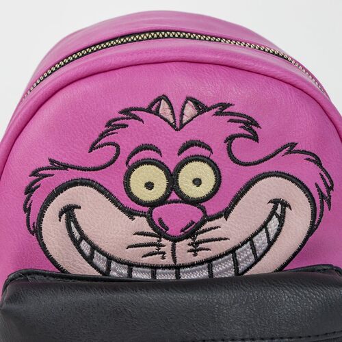 Cheshire cat leatherette casual fashion backpack