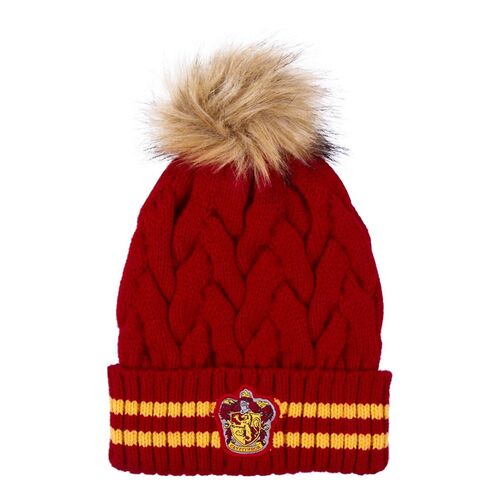 Gorro tricot pompom Gryffindor talla nica