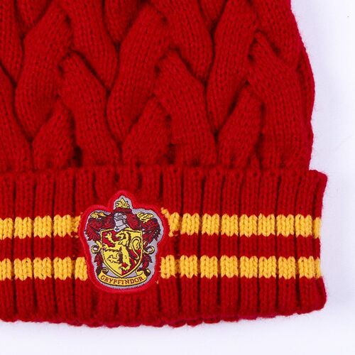 Gryffindor pompom tricot hat, one size fits all