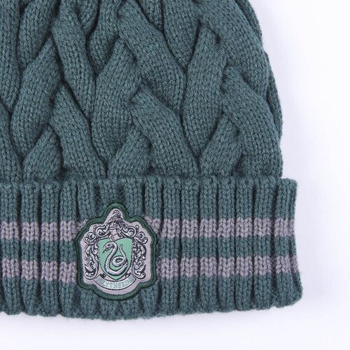 Gorro tricot pompom Slytherin talla nica