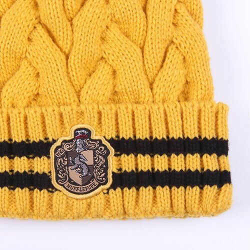 Hufflepuff pompom tricot hat, one size fits all