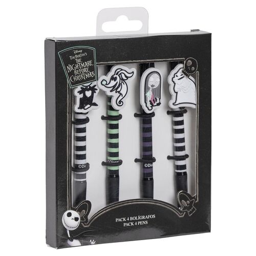 Pack 4 pens Jack Skellington & Sally & Zero & Oogie Boogie