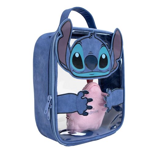 Stitch embossed travel toiletry bag