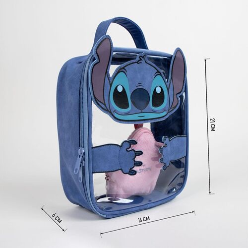 Stitch embossed travel toiletry bag