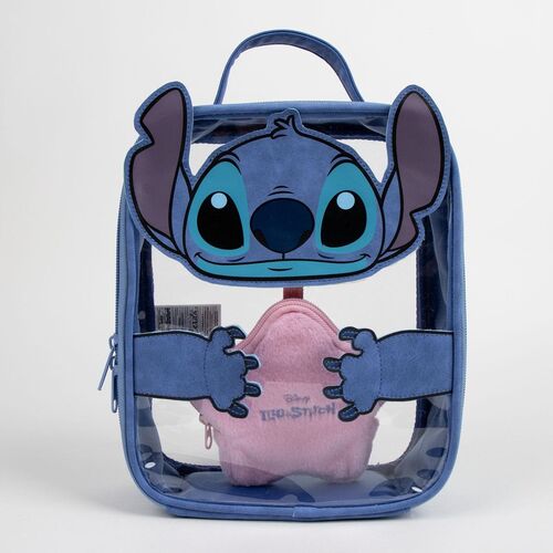 Stitch embossed travel toiletry bag