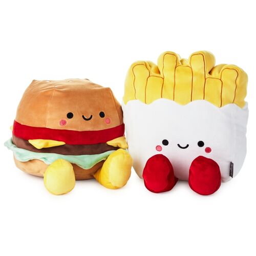 Set de dos Peluches magnticos better together Hamburguesa & Patatas 24 cm