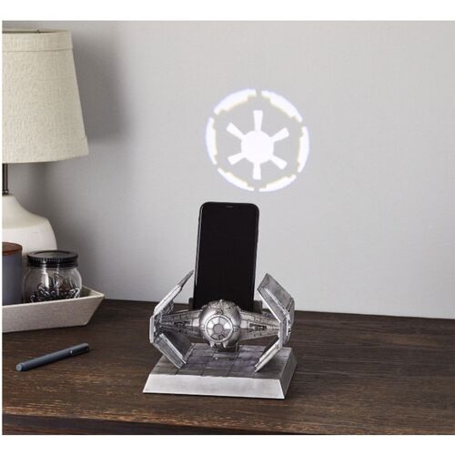 Phone stand with light projection Fighter spaceship