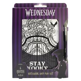 Cuaderno y bolgrafo Nevermore - Wednesday (Mircoles)
