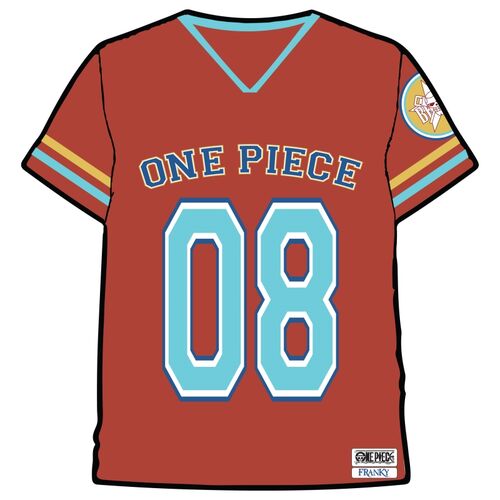 Camiseta deporte One Piece Franky Rojo talla M