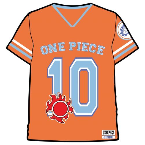 One Piece Jimbe Orange sport T-shirt size M