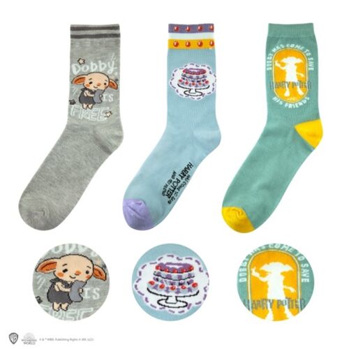 Socks Set Of 3 Harry Potter Dobby (Size 35 - 45)