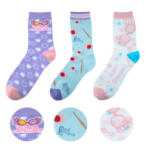 Socks Set Of 3 Harry Potter Luna Lovegood (Size 35 - 45)