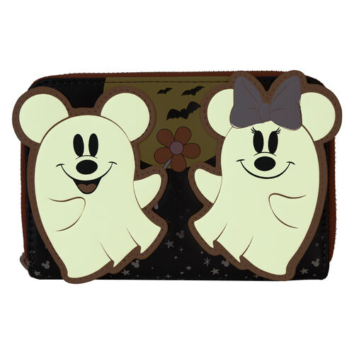 Billetera Mickey y Minnie fantasmas