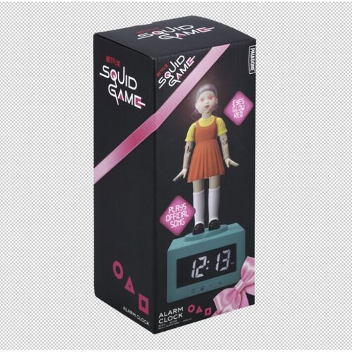 Reloj Despertador muñeca Young-hee (Juego del  Calamar) 26 cm