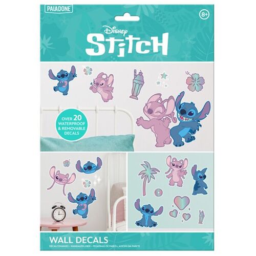 Pack vinilos de pared Stitch y Angel 44 x 23 cm