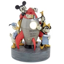 Figura Mickey Mouse y sus amigos en cohete con luz