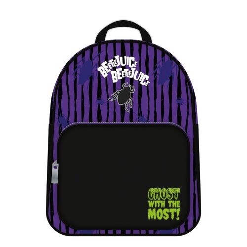 Mini Beetlejuice Purple and Black Backpack.