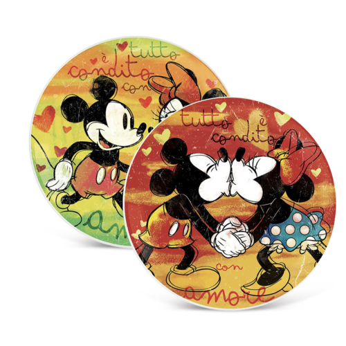 set of 2 plates Mickey & Minnie