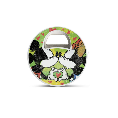 Mickey Mouse and Minnie Mouse Green Bottle Opener