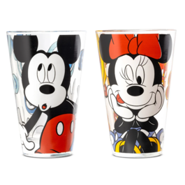 Set of 2 Mickey Mouse & Minnie Mouse Forever & Ever ML 310 Glasses