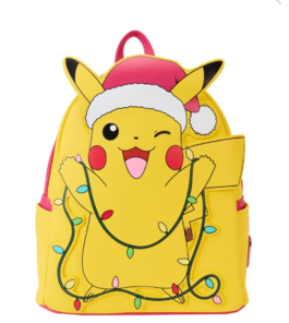 Mini Mochila Pikachu con luces de Navidad