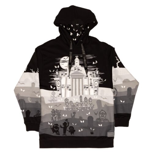 Unisex hoodie with glow-in-the-dark details, inspired by The Haunted Mansion graveyard. Size XXL