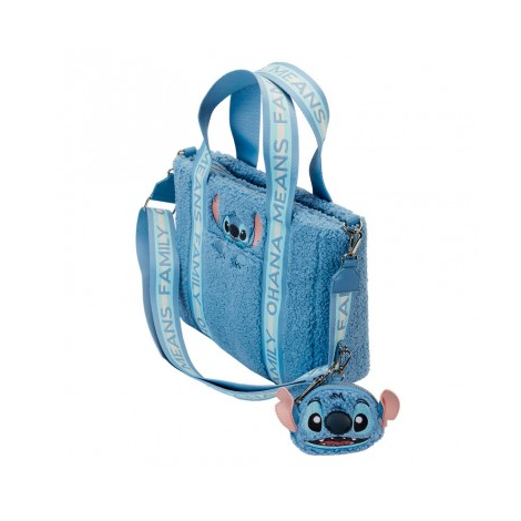 Lilo & Stitch Sherpa plush tote bag with coinbag