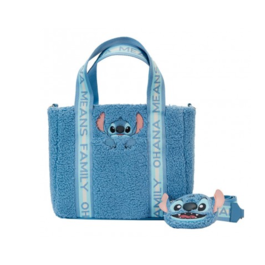 Lilo & Stitch Sherpa plush tote bag with coinbag