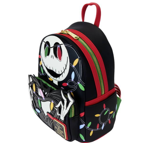 Mini Mochila Jack Skelington con luces deNavidad Glow in the Dark