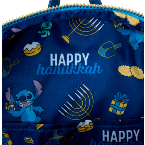 Mini Mochila Stitch y Scrump con la Menorah