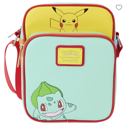 Pikachu, Bulbasur, Squirtle, Eevee and Charmander Crossbody Bag