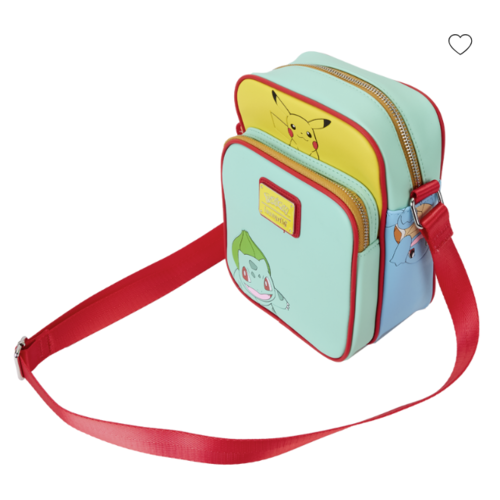 Pikachu, Bulbasur, Squirtle, Eevee and Charmander Crossbody Bag