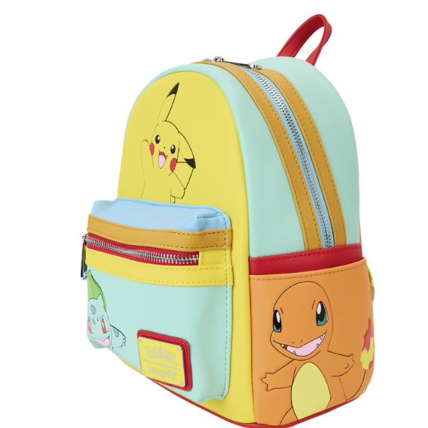 Pikachu, Bulbasur, Squirtle, Eevee and Charmander Mini Backpack